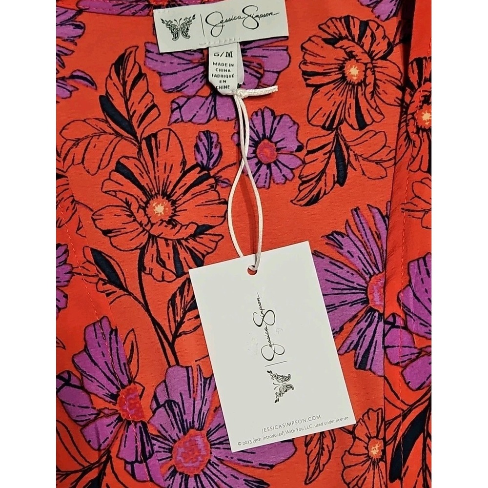 Jessica Simpson Floral Kimono Duster Size S/M - Picture 6 of 8